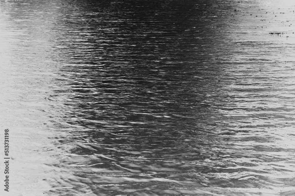 black and white ripples in the water