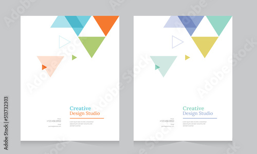 Cover design for annual report and business catalog, magazine, flyer or booklet. Brochure template layout. A4 cover vector EPS-10