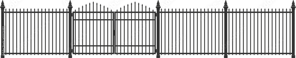 Gate and fence made from steel