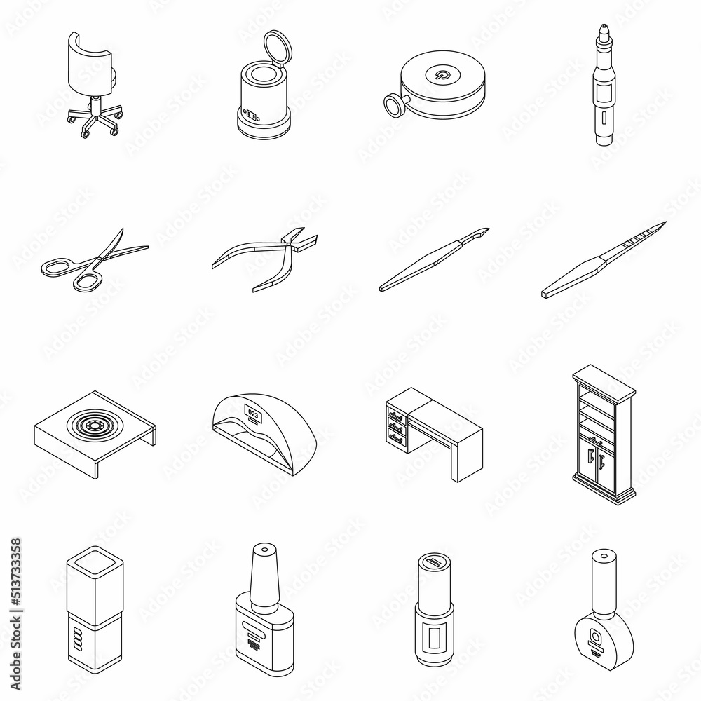 Equipment thin line outline on white isolated Equipment thin line outline on white isolated