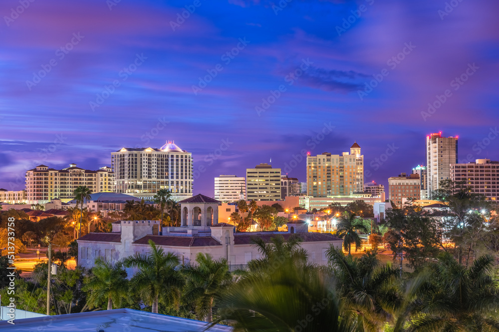 Fototapeta premium Sarasota, Florida, USA Downtown Skyline