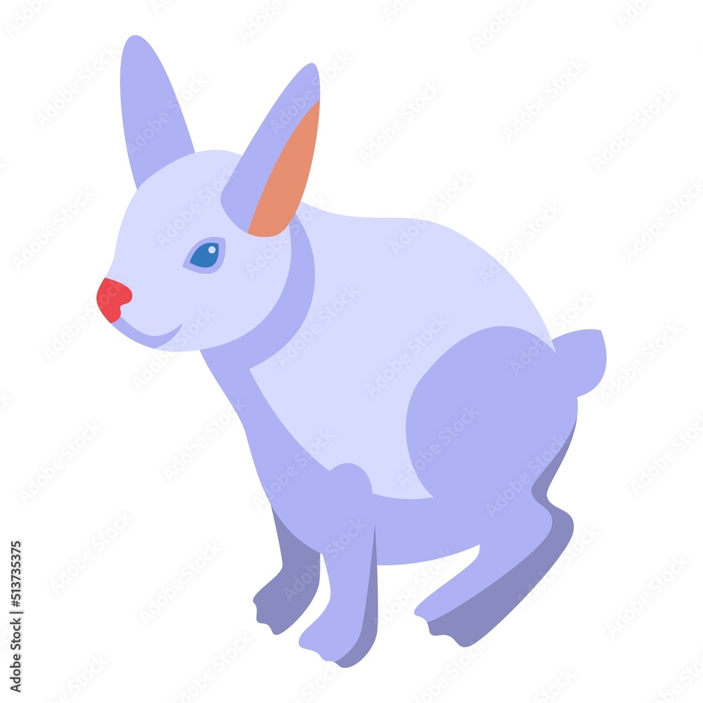 Happy easter bunny icon isometric vector. Cute rabbit. Funny animal Happy easter bunny icon isometric vector. Cute rabbit. Funny animal