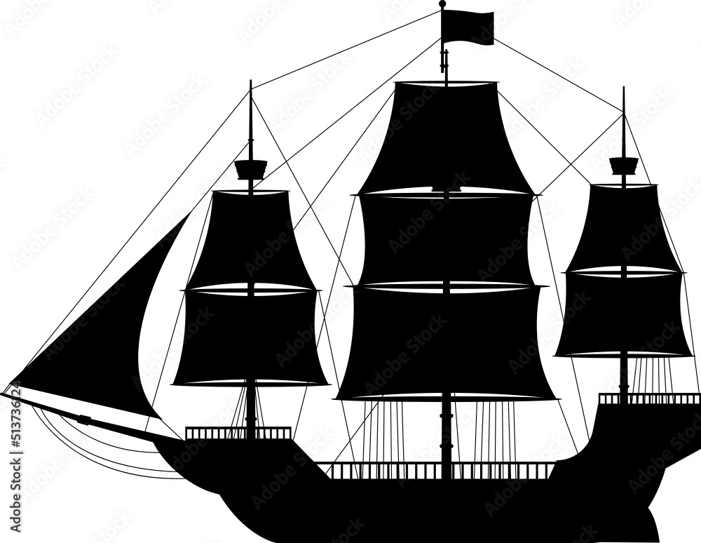 Wooden vintage ship clipart design illustration Stock Vector Adobe Stock