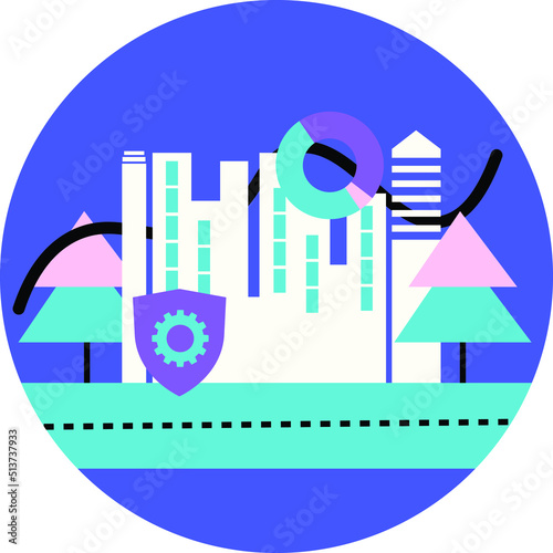 City Urban vector illustration