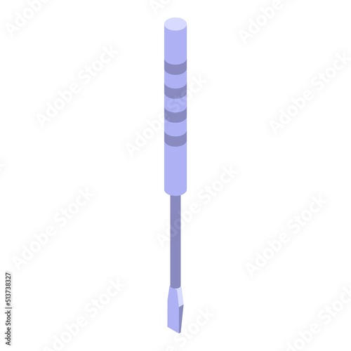 Rhinoplasty screwdriver icon isometric vector. Nose surgery. Bone plastic