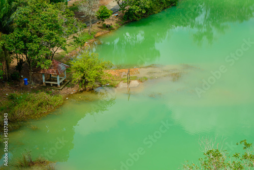 An emerald lake in Jemaluang, Johor, Malaysia