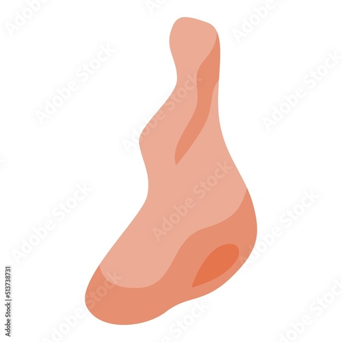 Nose operation icon isometric vector. Plastic surgery. Face bone