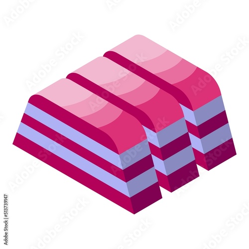Candy jelly roll icon isometric vector. Cute marmalade. Sugar food