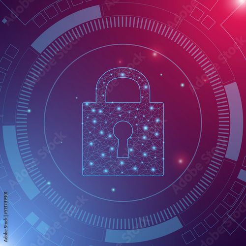 Cyber security technology concept , Shield With Keyhole icon with world map background , personal data , vector illustration.