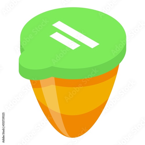 Jelly yogurt icon isometric vector. Sugar candy. Cute fruit