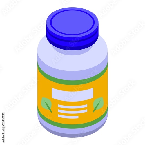 Zinc vitamin pills icon isometric vector. Food mineral. Medicine health