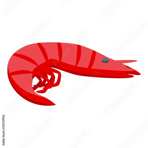 Shrimp zinc icon isometric vector. Mineral zn. Medicine calcium
