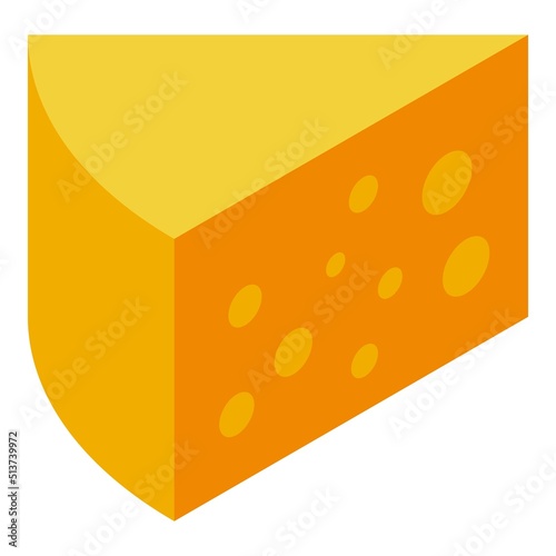 Cheese zinc icon isometric vector. Vitamin food. Zn nutrition