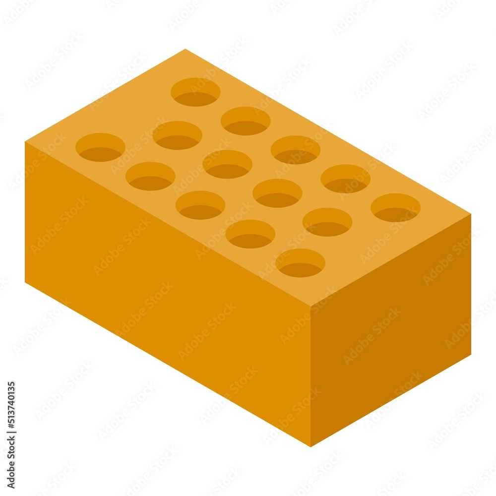 Sand brick icon isometric vector. Concrete cement. Material construction Sand brick icon isometric vector. Concrete cement. Material construction