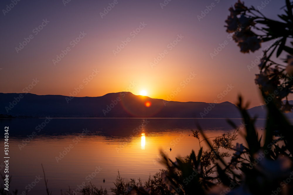 Sunrise above the adriatic sea