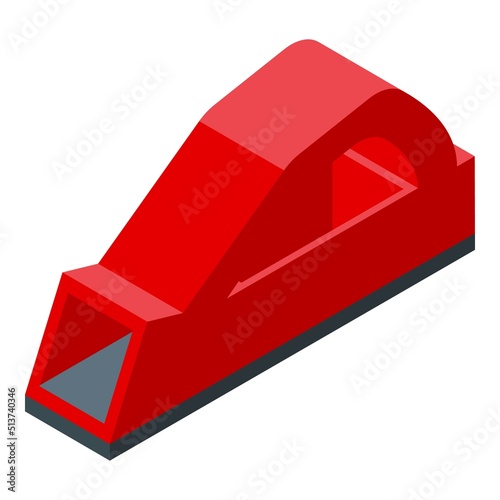 Carpenter tool icon isometric vector. Wall construction. Plaster house