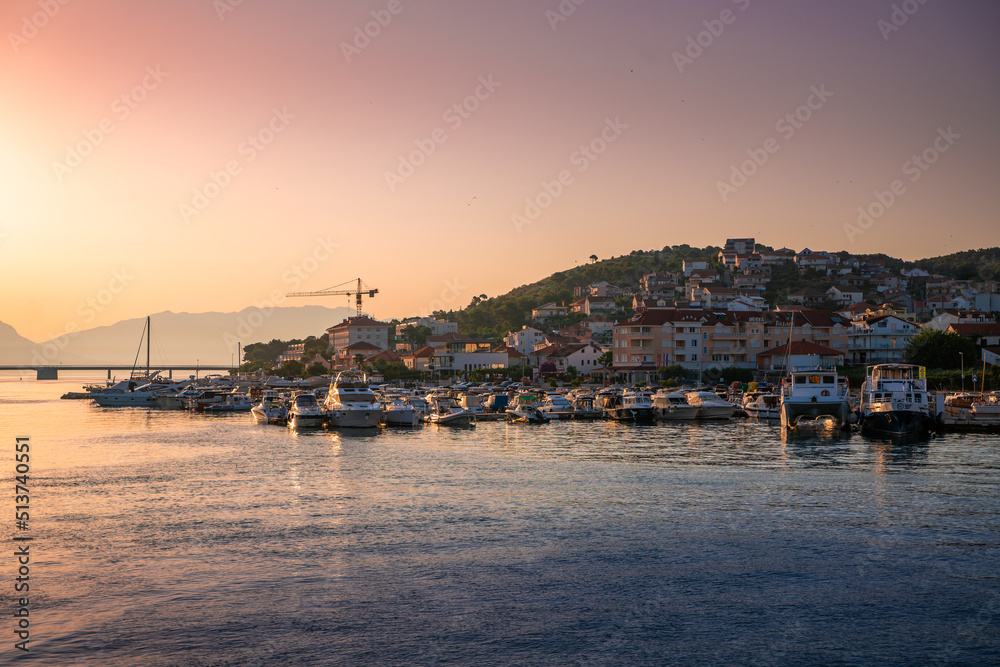 Fototapeta premium early morning view of Trogir historical city in Croatia