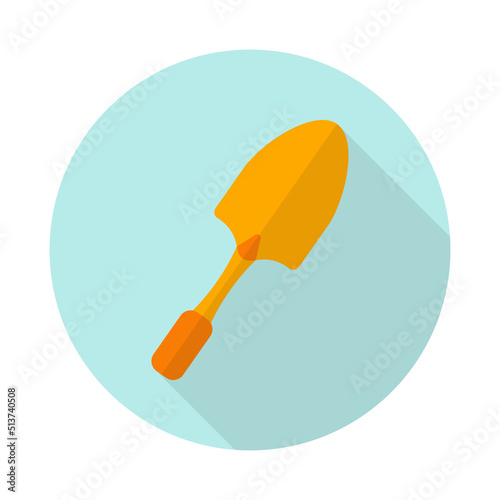 Beach sand shovel icon design.