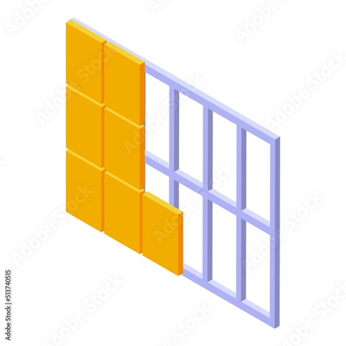 Room drywall icon isometric vector. Wall house. Worker partition