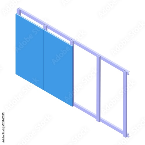 Home drywall icon isometric vector. Wall construction. Room builder