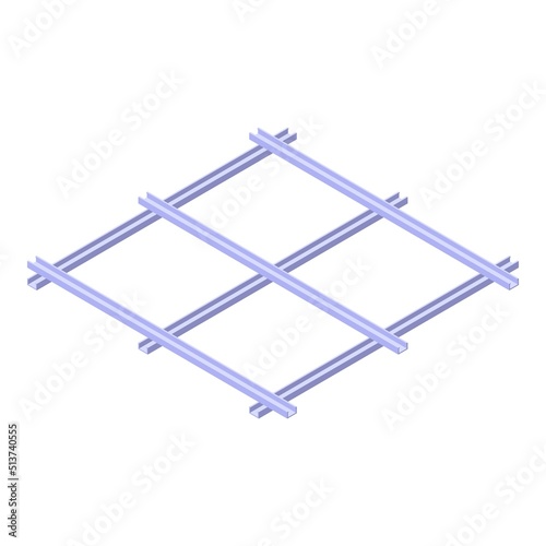 Drywall frame icon isometric vector. Wall house. Worker partition