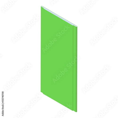 Green drywall icon isometric vector. Wall construction. House plaster
