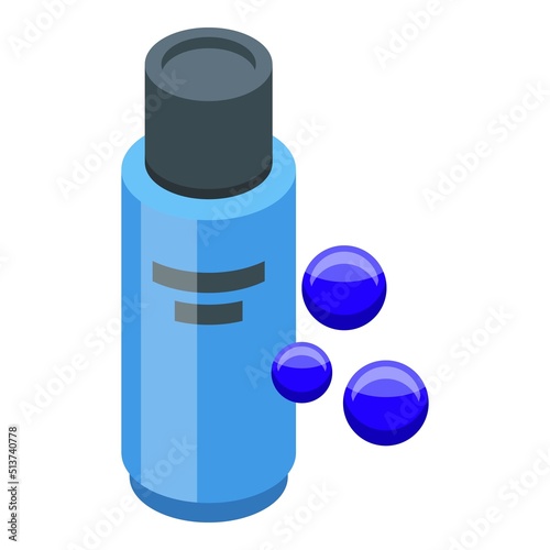 Collagen bottle icon isometric vector. Skin molecule. Anatomy structure