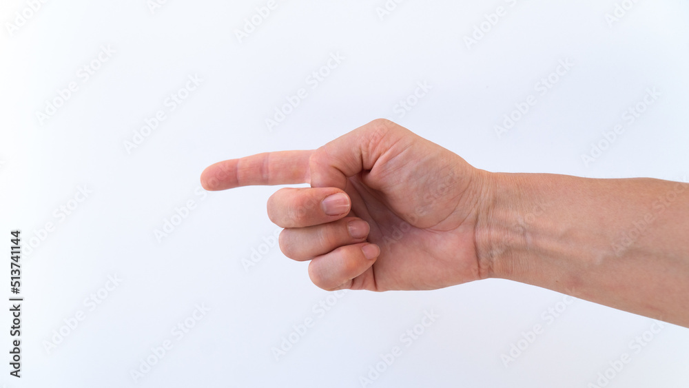 right hand isolated index finger points there right hand isolated index finger points there