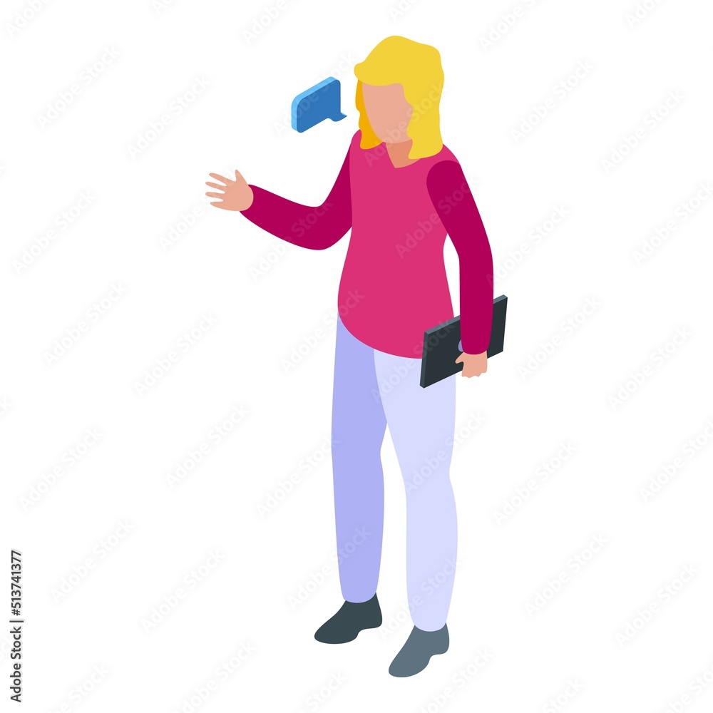 Online teacher icon isometric vector. University finance. Law lesson Online teacher icon isometric vector. University finance. Law lesson