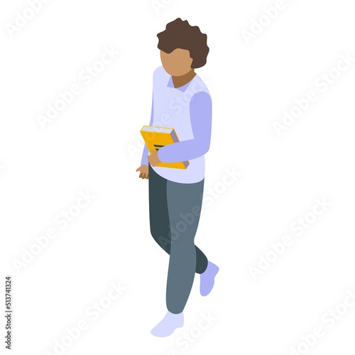 Indian student icon isometric vector. University department. Office finance