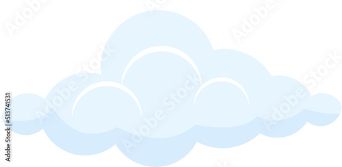 White cloud clipart design illustration