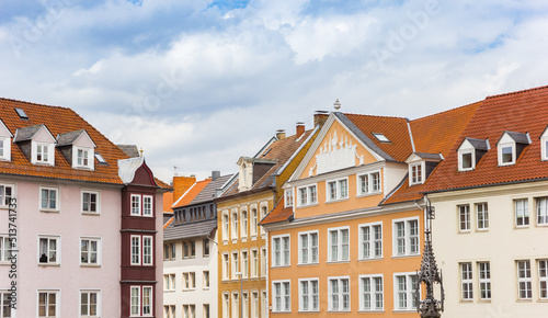 Facades of old buildings in historic city Braunschweig, Germany © venemama