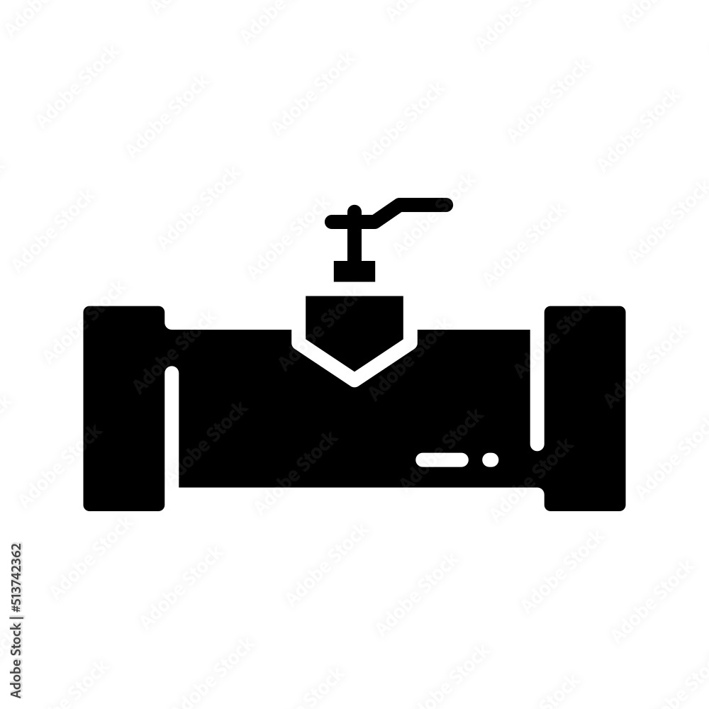Illustration of Industrial Pipe Valve Icon Illustration of Industrial Pipe Valve Icon