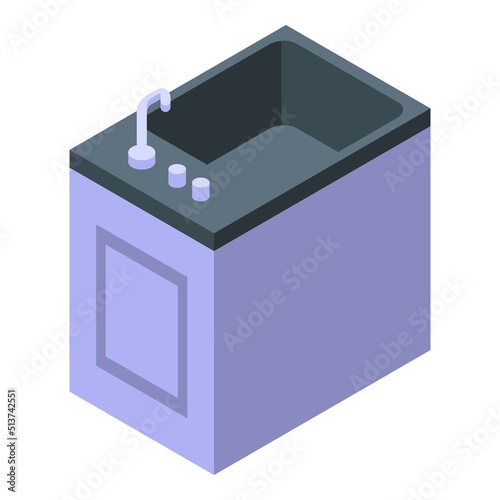 Dog bath icon isometric vector. Spa shower. Wash puppy