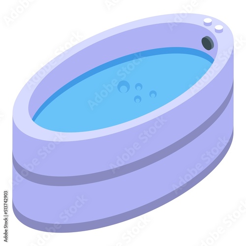 Pool tub icon isometric vector. Spa health. Medical treatment