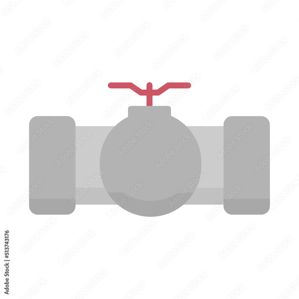 Illustration of Industrial Valve Pipe Icon Illustration of Industrial Valve Pipe Icon