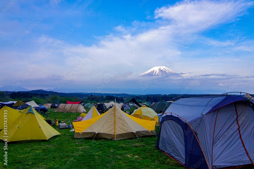 camping in the fujiyama 