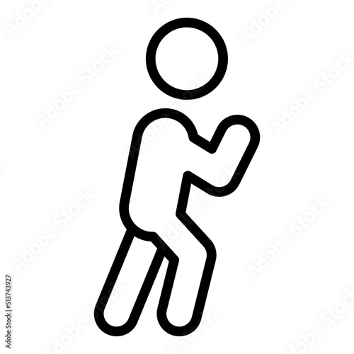 Attack martial icon outline vector. Fight karate. Defense people