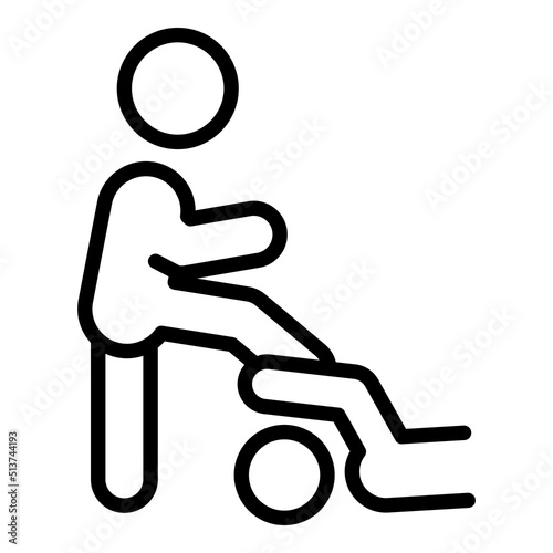 Low attack icon outline vector. People defense. Martial fight
