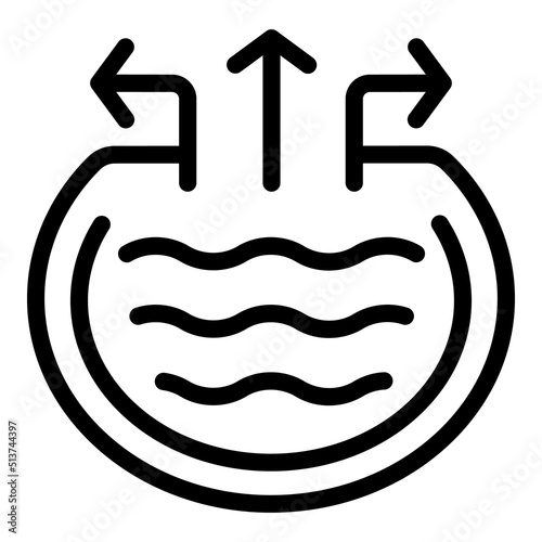Out aquarium icon outline vector. Comfort zone. Escape start