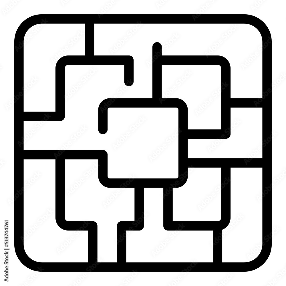 Comfort zone labyrinth icon outline vector. Business work. People fear Comfort zone labyrinth icon outline vector. Business work. People fear