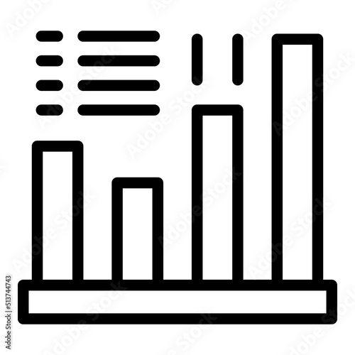 Business graph chart icon outline vector. Comfort zone. Escape work