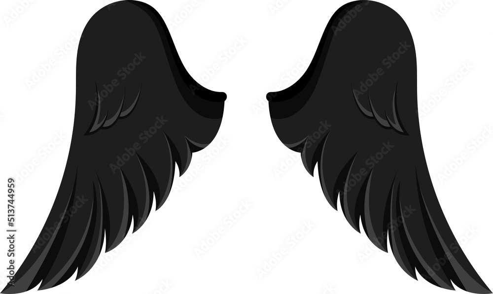 Fototapeta premium Angel wings clipart design illustration