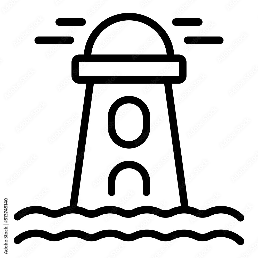 Lighthouse icon outline vector. Safety water. Life guard Lighthouse icon outline vector. Safety water. Life guard