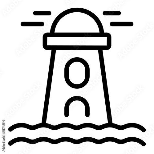 Lighthouse icon outline vector. Safety water. Life guard