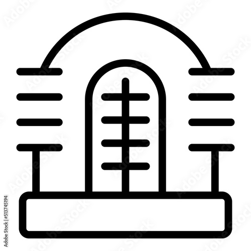 Safety rubber boat icon outline vector. Ocean water. Guard vest