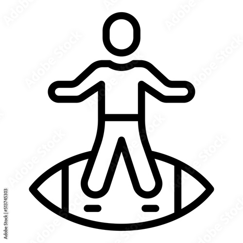 Guard surf icon outline vector. Safety water. Beach lifeguard