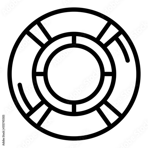 Life buoy icon outline vector. Safety water. Beach guard