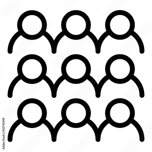 People migration icon outline vector. Refugee help. Poor help