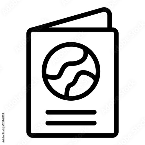 Migrant passport icon outline vector. People refugee. War help